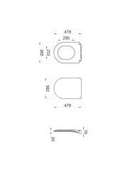 Zero Dove 2.0 Ultra Slim Smart Toilet Seat Matte Black