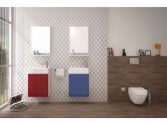Pikola 50 Cm Set (Lavabo Dolabı+Ayna+Etajer) Beyaz