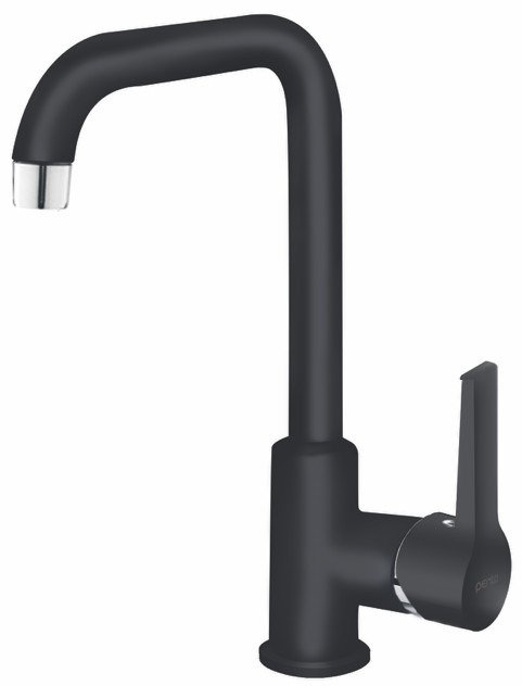 Agena Sink Mixer Black (L Pipe)