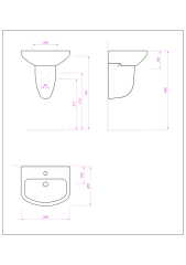 Optimum 50x40 Cm Lavabo Armatür Delikli